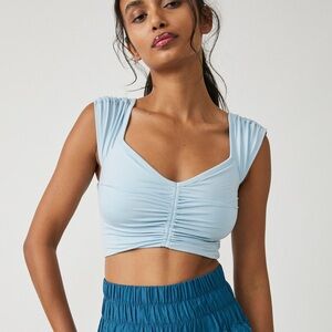 Fp movement breathe deeper crop tank! Size small - light blue
